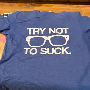 Blue Graphic Tee with Bold Print